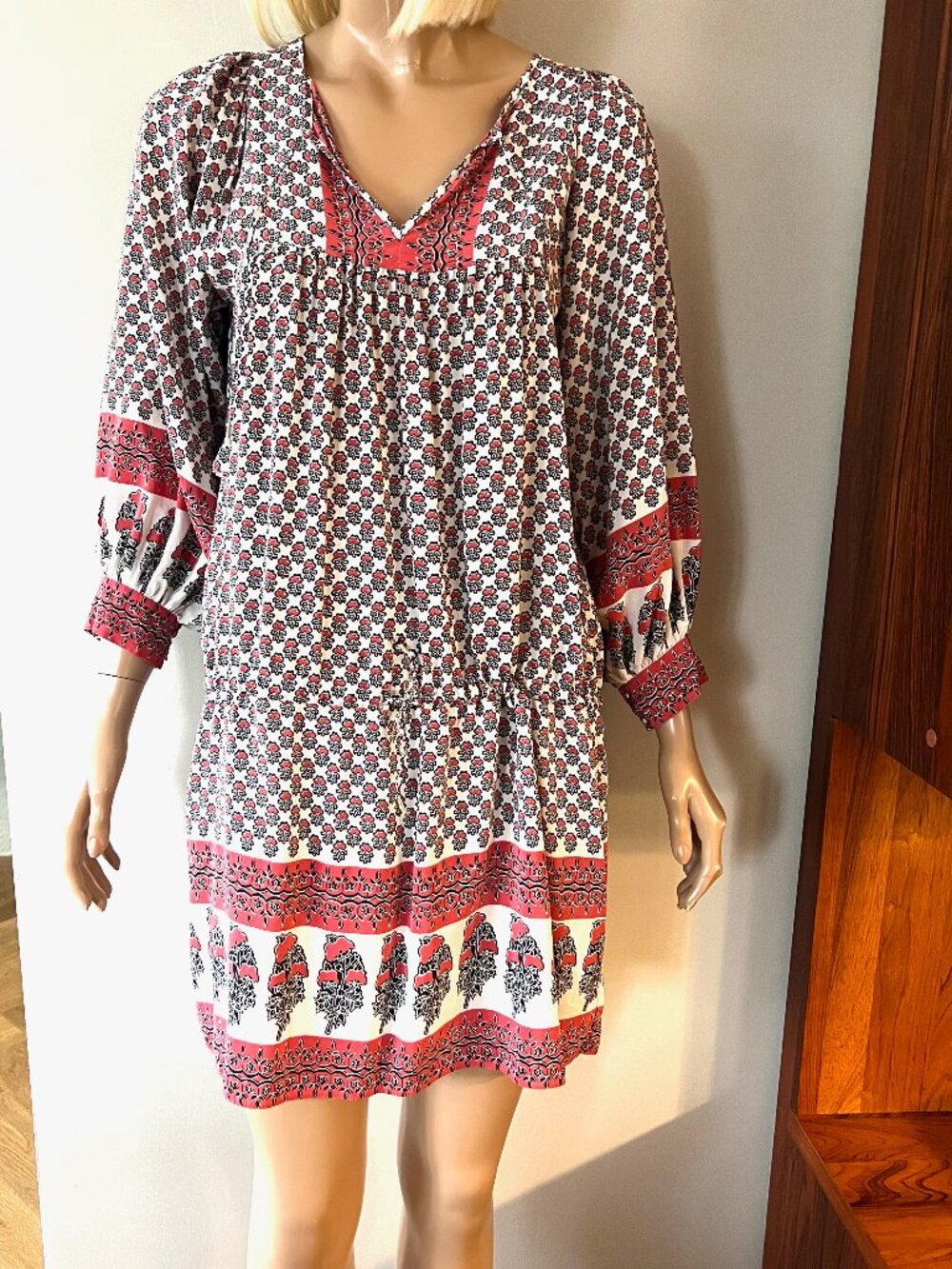 ULLA JOHNSON Floral Print Silk BAZAAR MINI BOHO DRESS